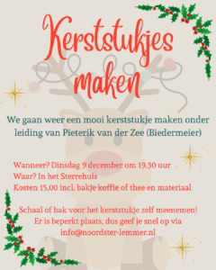 Kerststukjes maken @ Sterrehuis